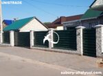 Забор жалюзи из евроштакетника RAL 6005 фото