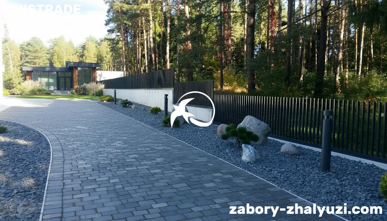 zaboralum0011-photo01 Забор из алюминия на неровном участке фото